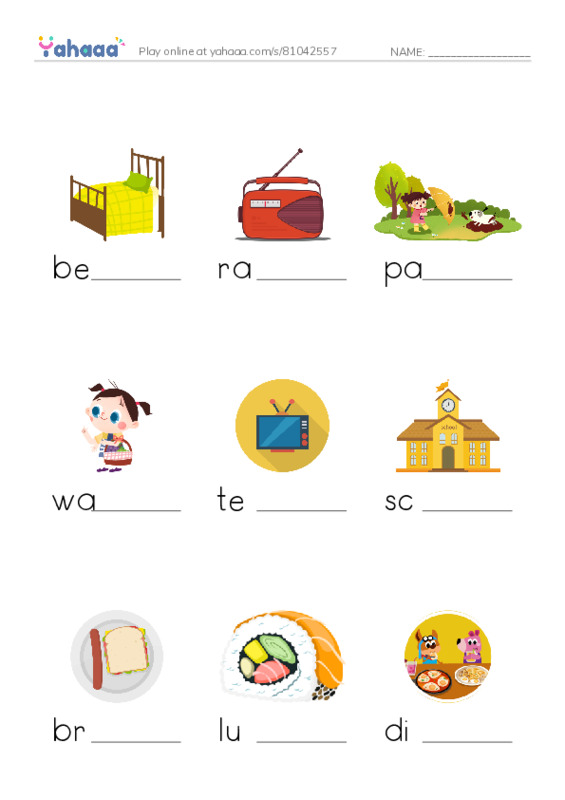 Unit 11. Your day PDF worksheet to fill in words gaps