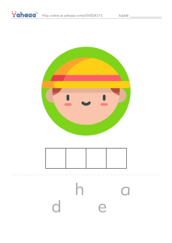 Body parts PDF word puzzles worksheet