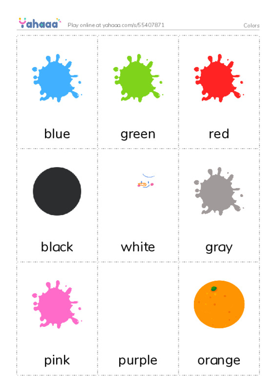 Colors  PDF flaschards with images