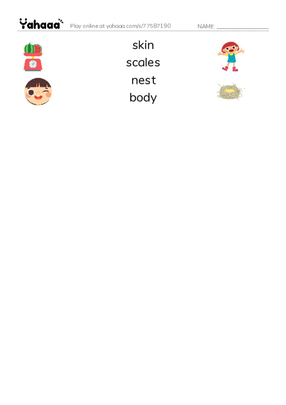 Discover  PDF three columns match words