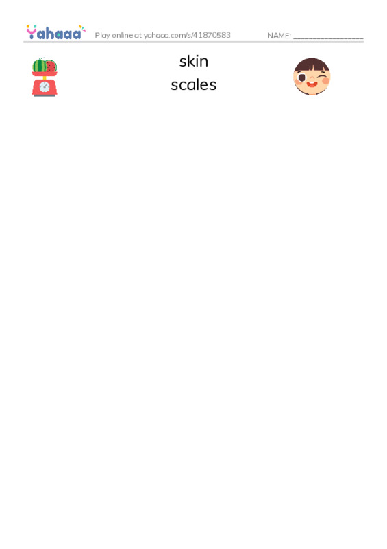  PDF three columns match words