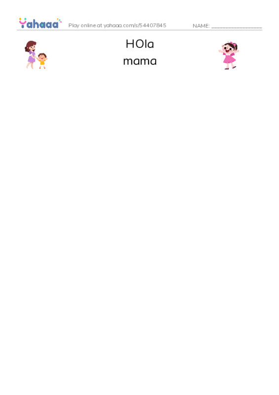 Mha SPanisho PDF three columns match words