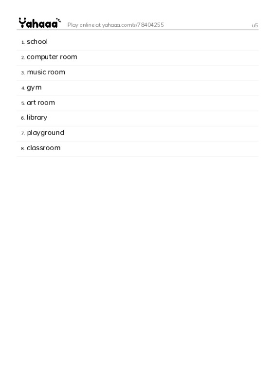 u5 PDF words glossary