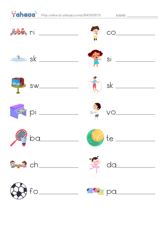 Verbs grade 3 PDF worksheet writing row