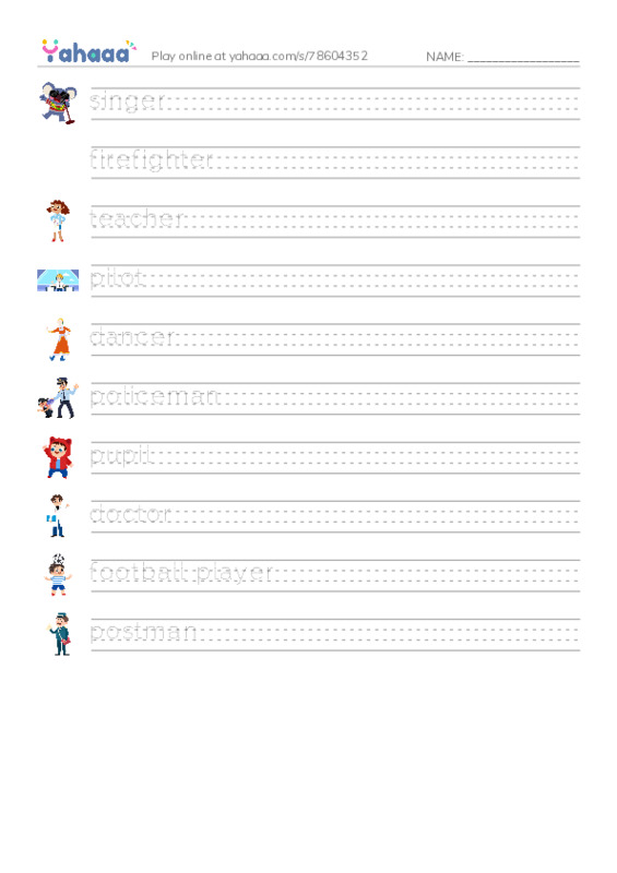 Jobs PDF write between the lines worksheet