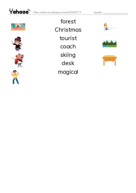  PDF three columns match words