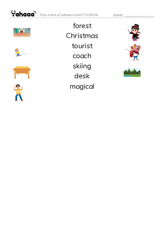  PDF three columns match words