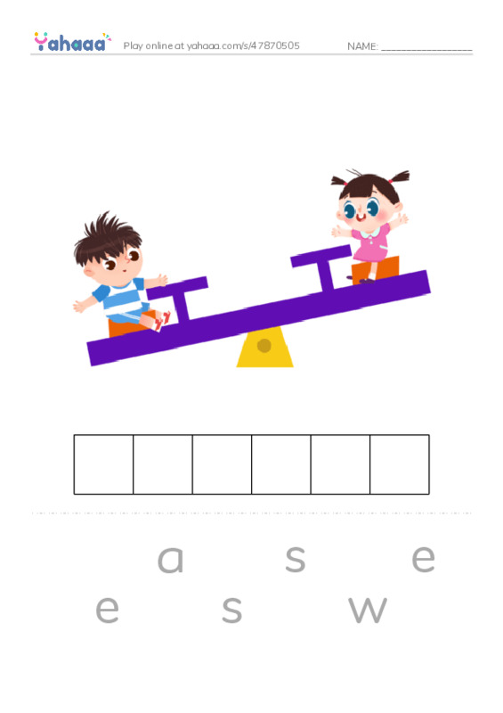 Unit 5: where's the ball? PDF word puzzles worksheet