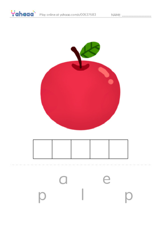 fruits PDF word puzzles worksheet