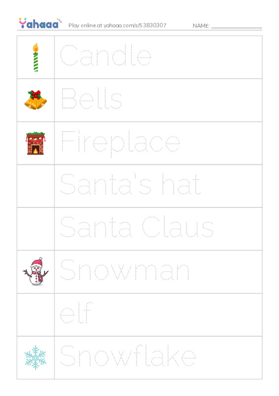 Santa claus PDF one column image words
