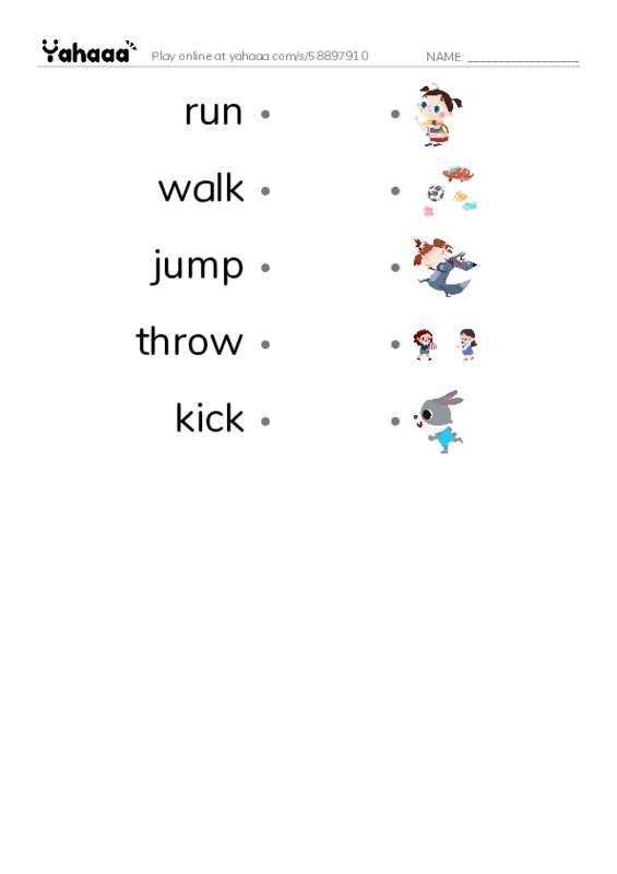 1 kl. Unit 5 PDF link match words worksheet