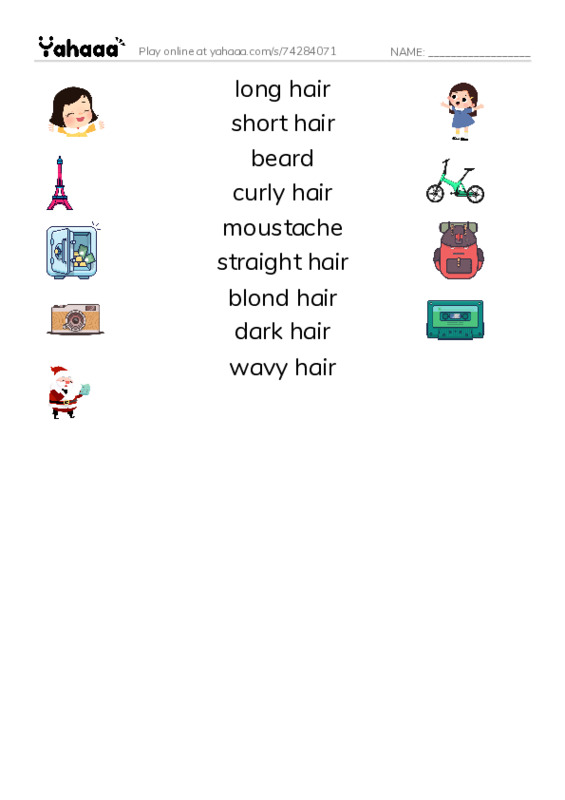 Physical description PDF three columns match words