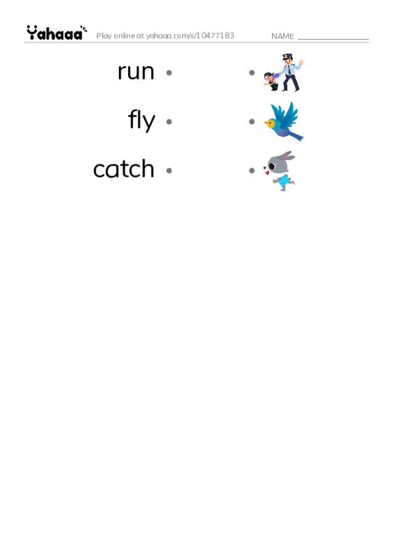  PDF link match words worksheet