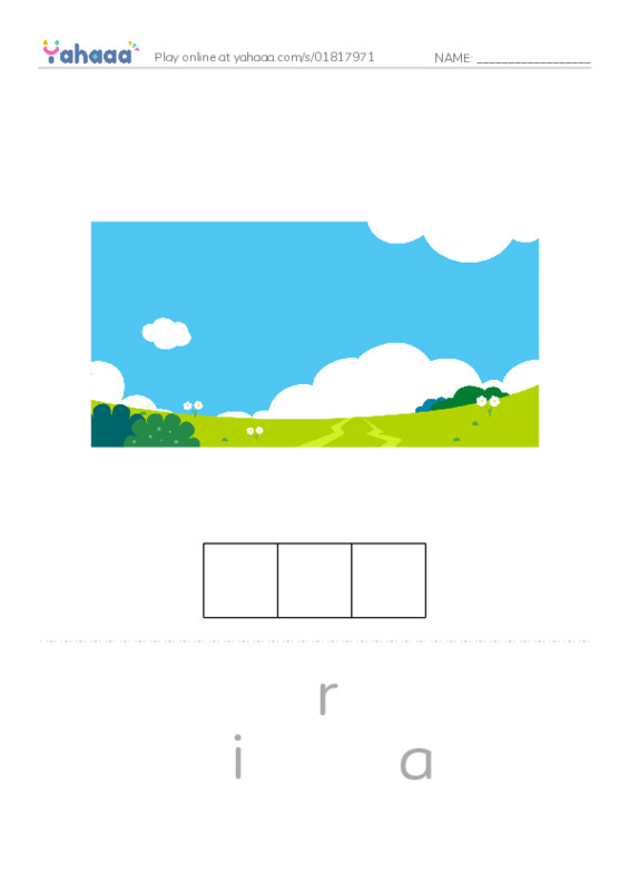 Letter scramble puzzle worksheet for air, bear, bridge and 18 more