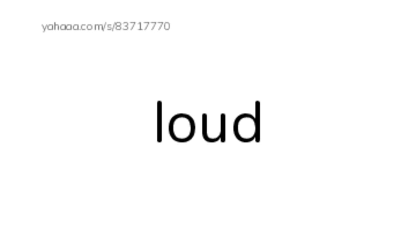 Index cards, words only worksheet for loud, shout, mouse and 4 more