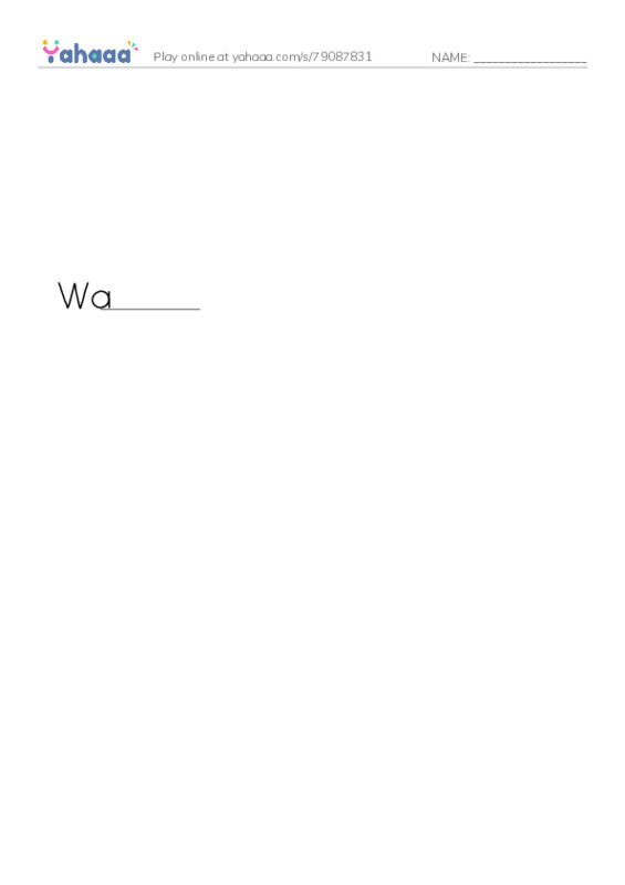 Finish the word worksheet for Tea for Two