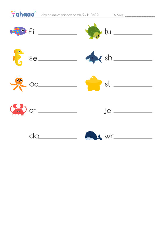 Write the word rows worksheet for 1 Class Unit 6