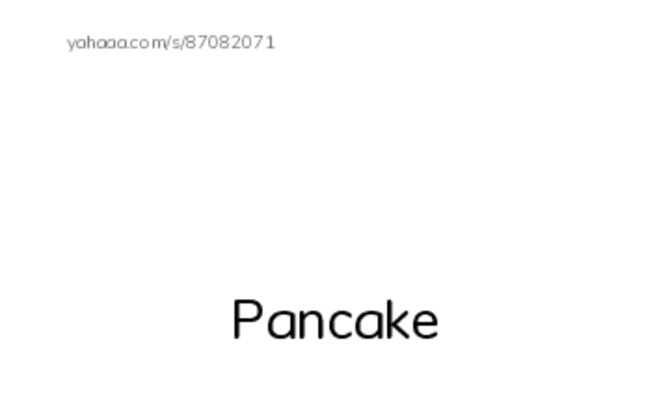 Index cards with pictures worksheet for The Big Pancake