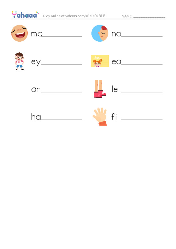Write the word rows worksheet for 1 kl. Unit 7