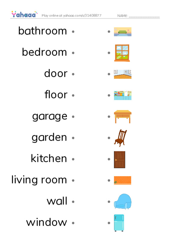 Draw a line to match worksheet for Go getter 1 Unit 3.1