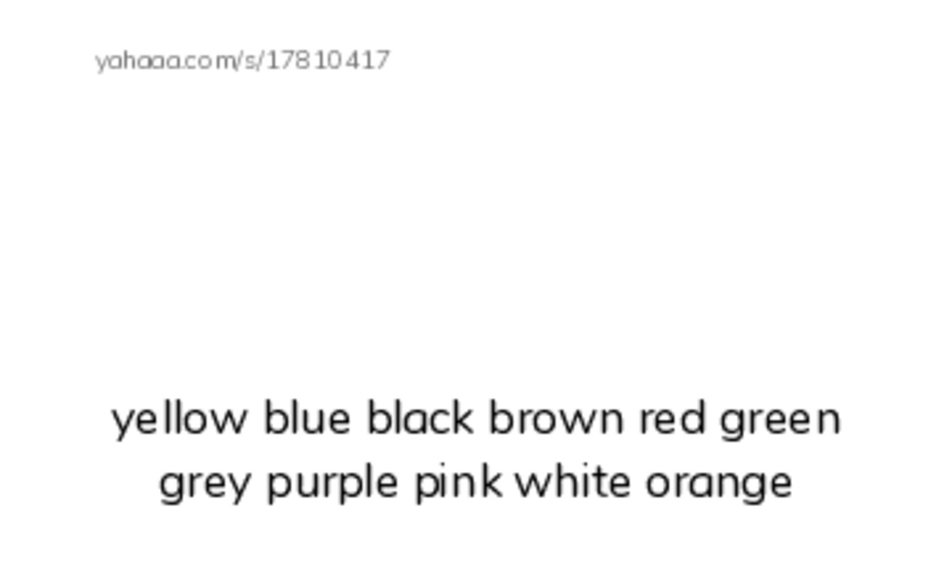 Index cards with pictures worksheet for Colour