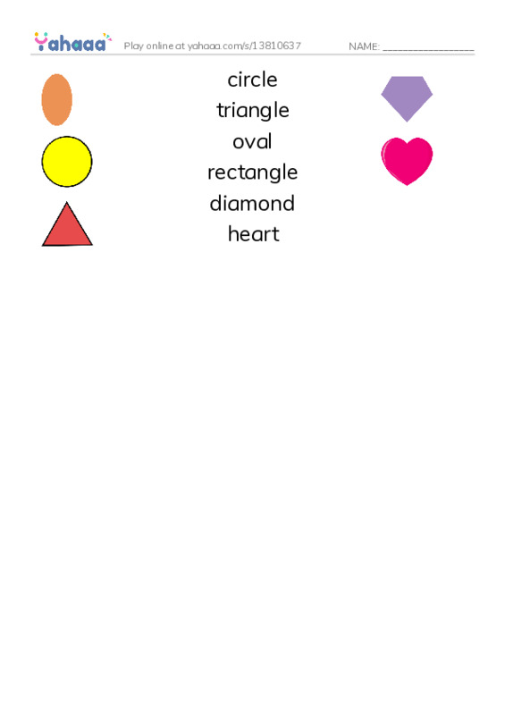 Match both sides worksheet for shapes