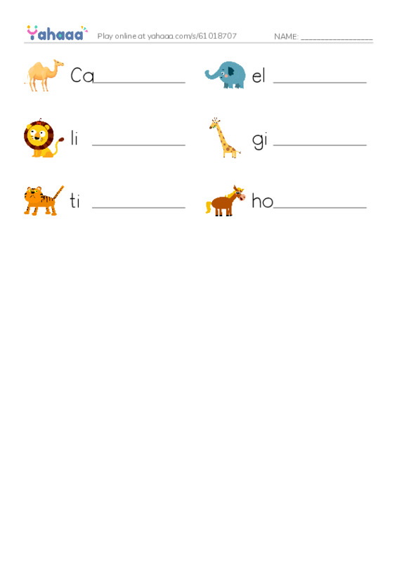 Write the word rows worksheet for Osho
