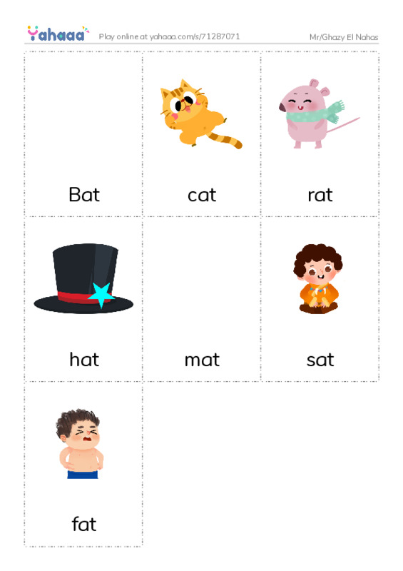 Picture flashcards worksheet for Mr/Ghazy El Nahas