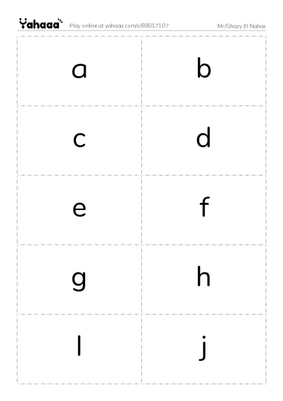 Word flashcards worksheet for Mr/Ghazy El Nahas