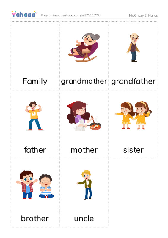 Picture flashcards worksheet for Mr/Ghazy El Nahas