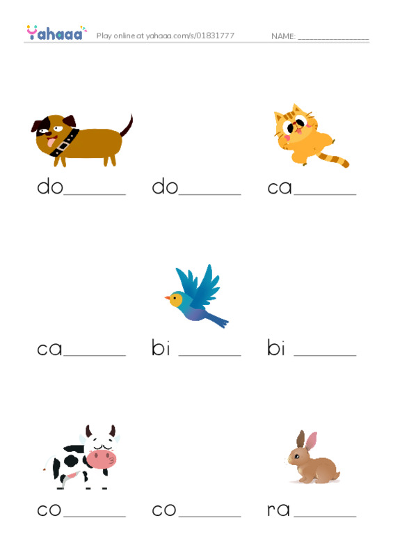 Finish the word worksheet for Mr/Ghazy El Nahas