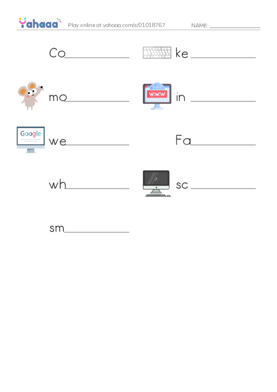 Write the word rows worksheet for Mr/Ghazy El Nahas