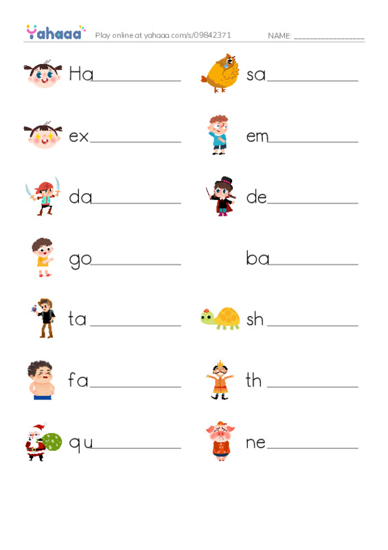 Write the word rows worksheet for Mr/Ghazy El Nahas 