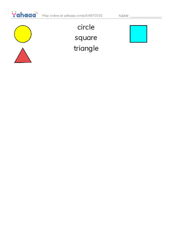Match both sides worksheet for shapes