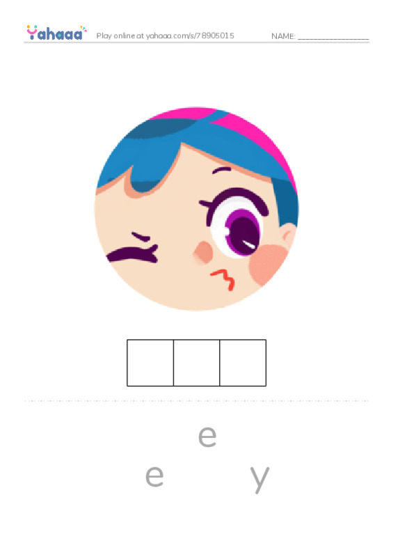 Letter scramble puzzle worksheet for parts of the body
