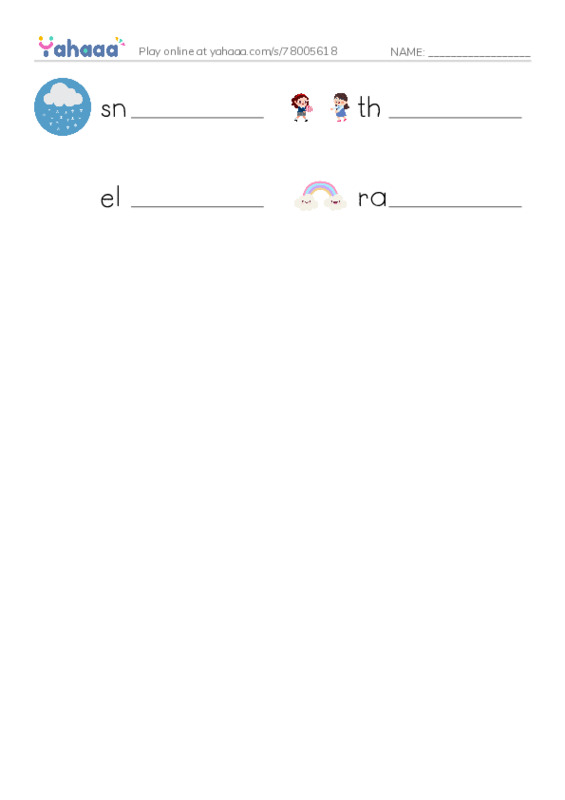 Write the word rows worksheet for long vowel ow