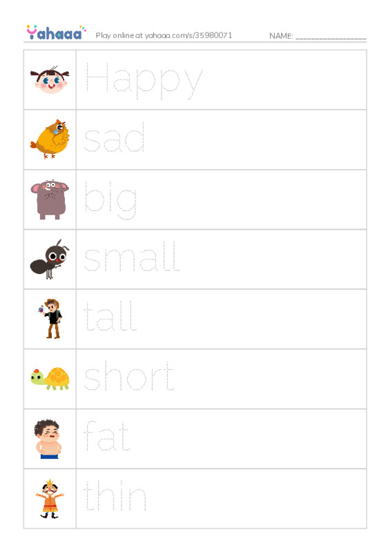 Picture and word rows worksheet for Mr/ Ghazy El Nahas
