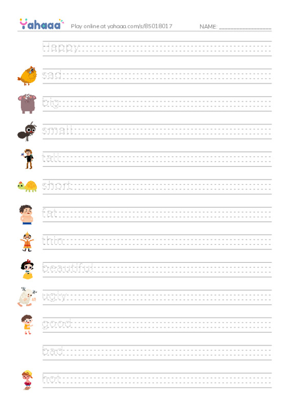 Handwriting lines worksheet for Mr/ Ghazy El Nahas