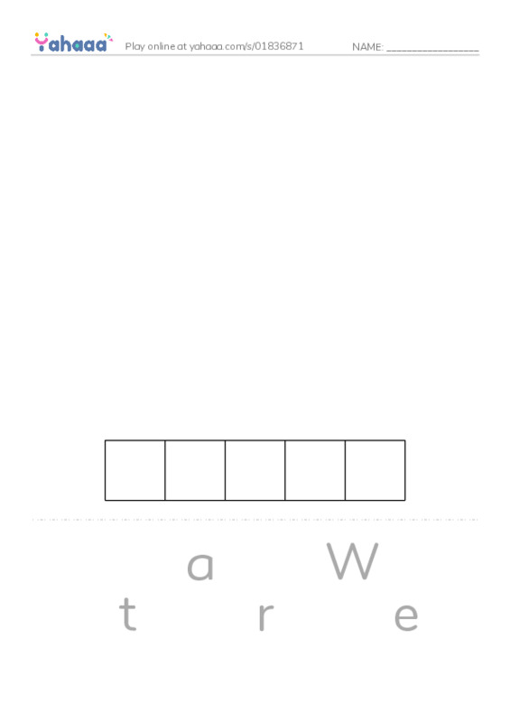 Letter scramble puzzle worksheet for Uncountable nouns