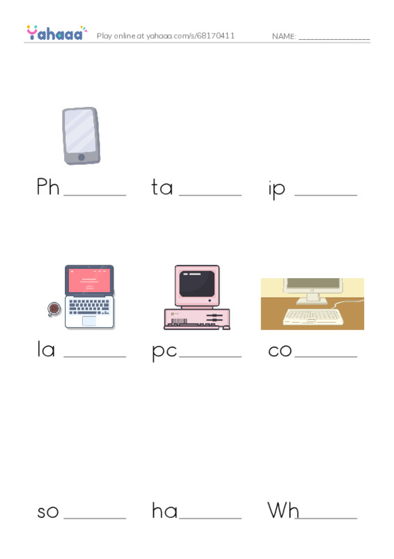 Ict tools PDF worksheet to fill in words gaps