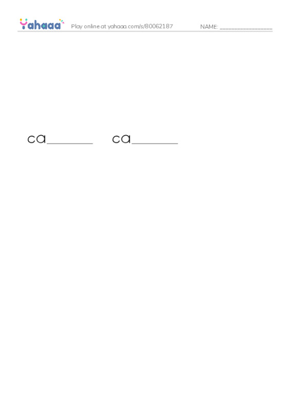 Finish the word worksheet for Zoo animals