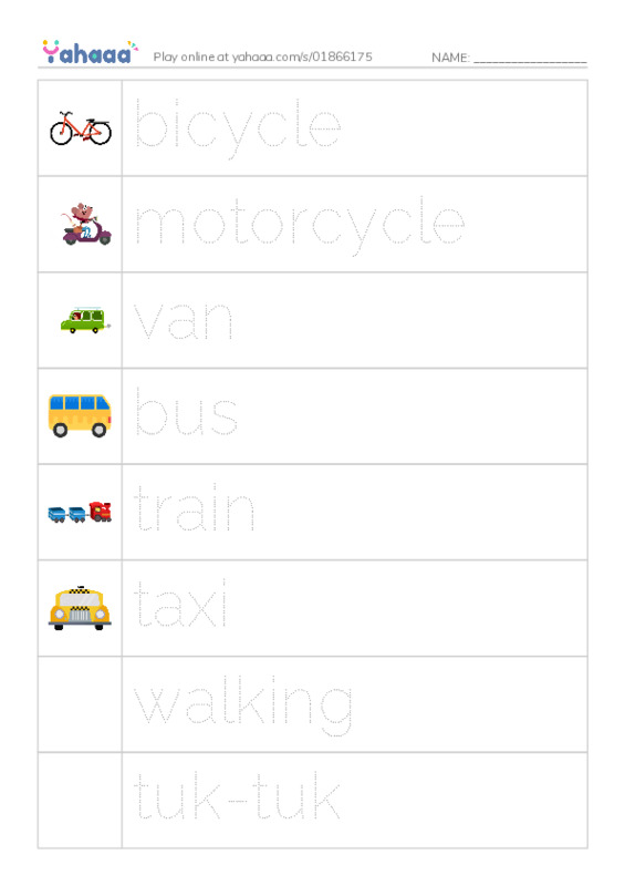 Transportation PDF one column image words
