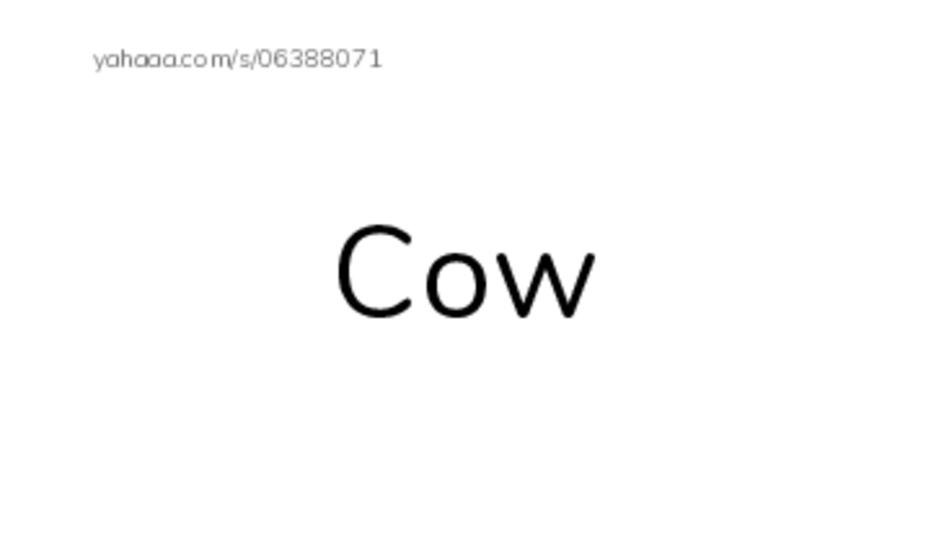 Index cards, words only worksheet for Farm Animals