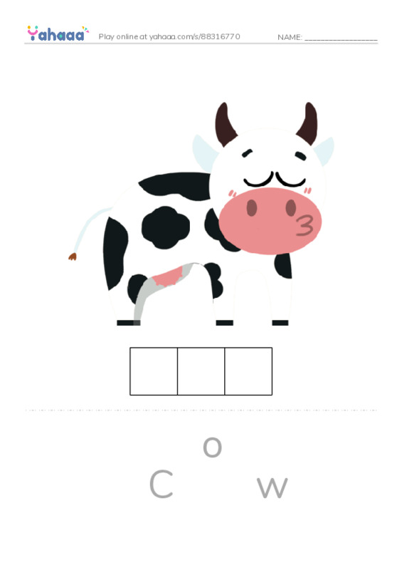 Letter scramble puzzle worksheet for Farm Animals