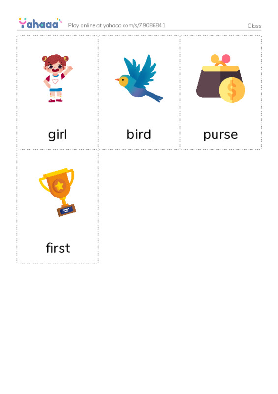 Picture flashcards worksheet for Class