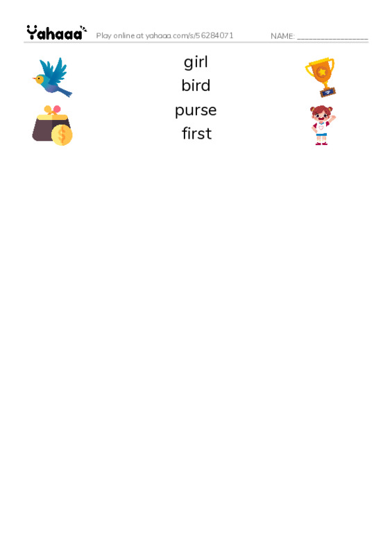 Match both sides worksheet for Class