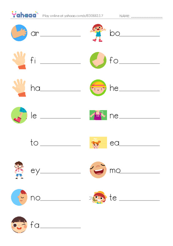 Write the word rows worksheet for Go getter 1 4.1-4.2