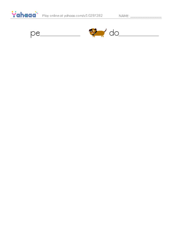 Write the word rows worksheet for words