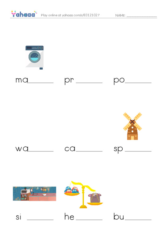 Finish the word worksheet for Oxford-8-3