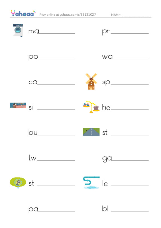 Write the word rows worksheet for Oxford-8-3
